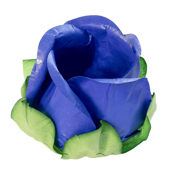 BOTÃO DE ROSA  AZUL ROYAL